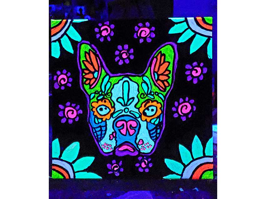 Day of the Dead & Halloween Glow in the Dark Canvas Paint Party Day of the Dead & Halloween Glow in the Dark Canvas Paint Party
