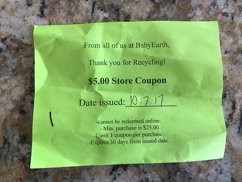 Babyearth discount coupon