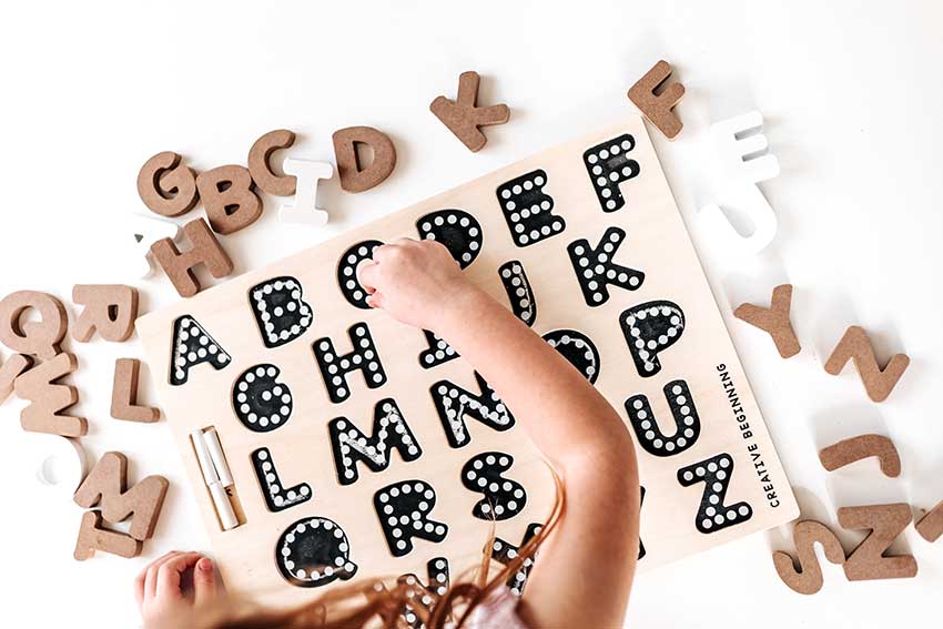 Alphabet Puzzle Chalkboard Alphabet Puzzle Chalkboard