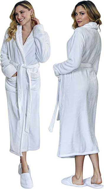 Lotus Linen Plush Spa Robe Lotus Linen Plush Spa Robe