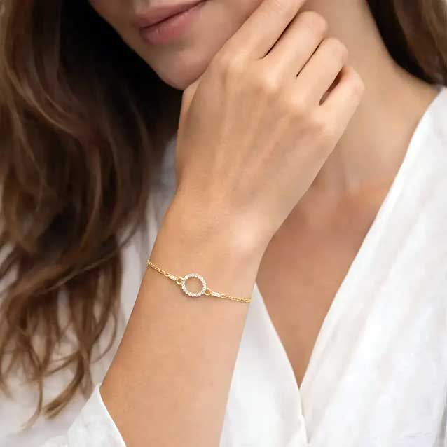 SilkJewel Gold Halo Bracelet SilkJewel Gold Halo Bracelet