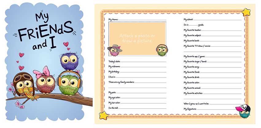 My Friends and I friendship book